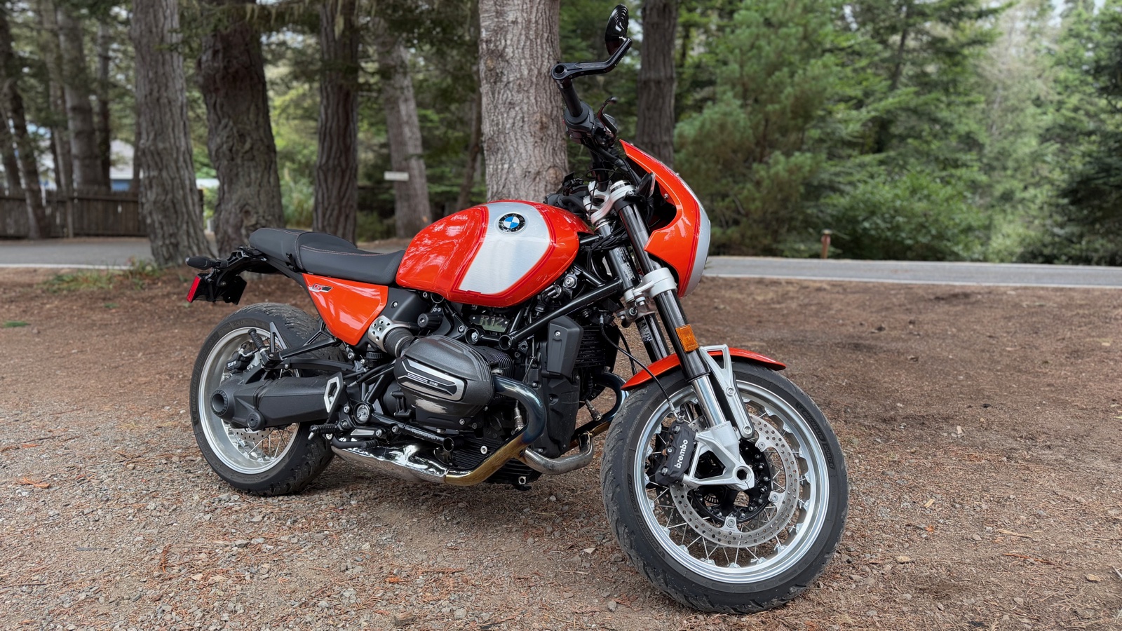 R 12 S parked along redwood mountain pass