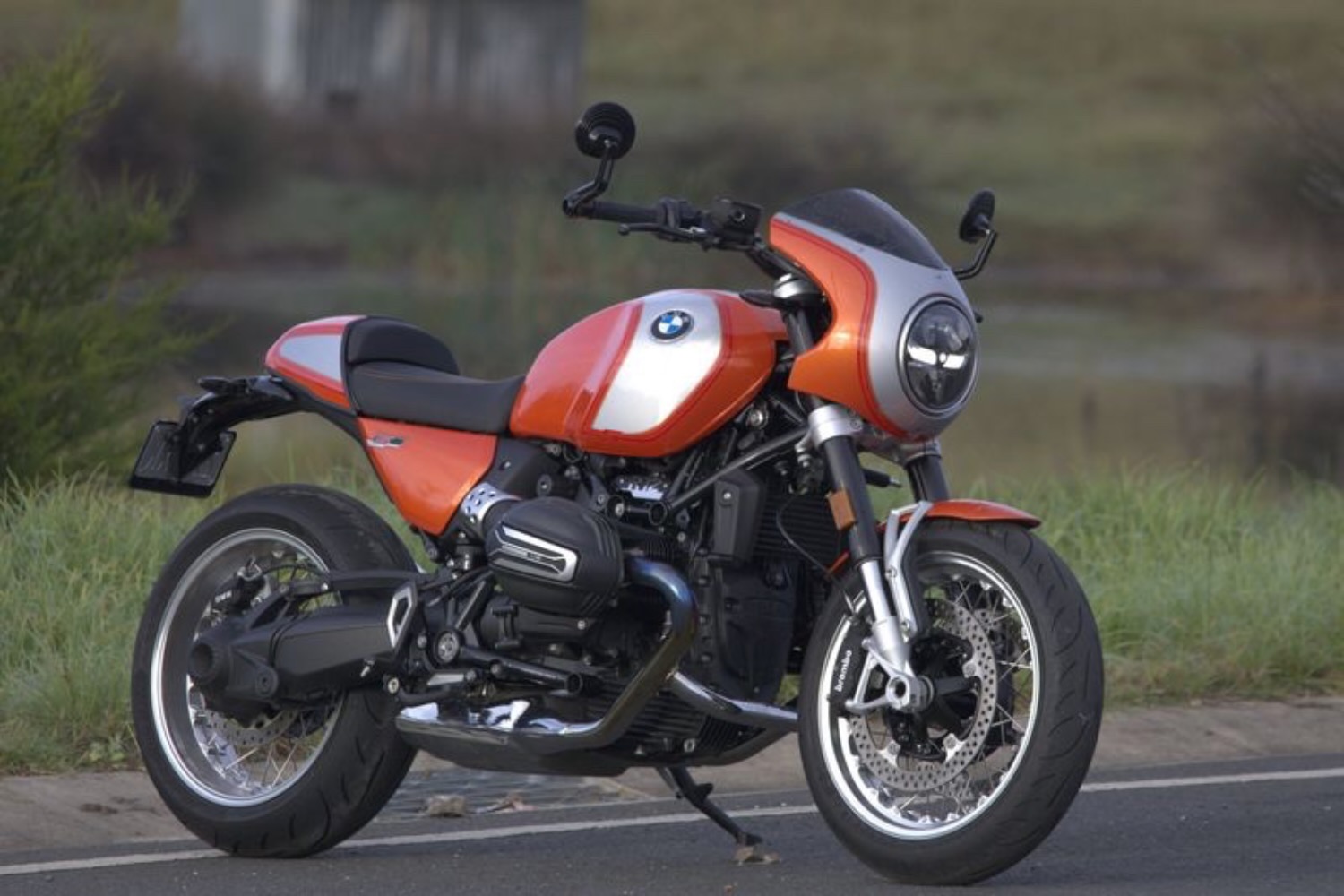 2025 BMW R 12 S with solo seat cowl on coastal mountain road